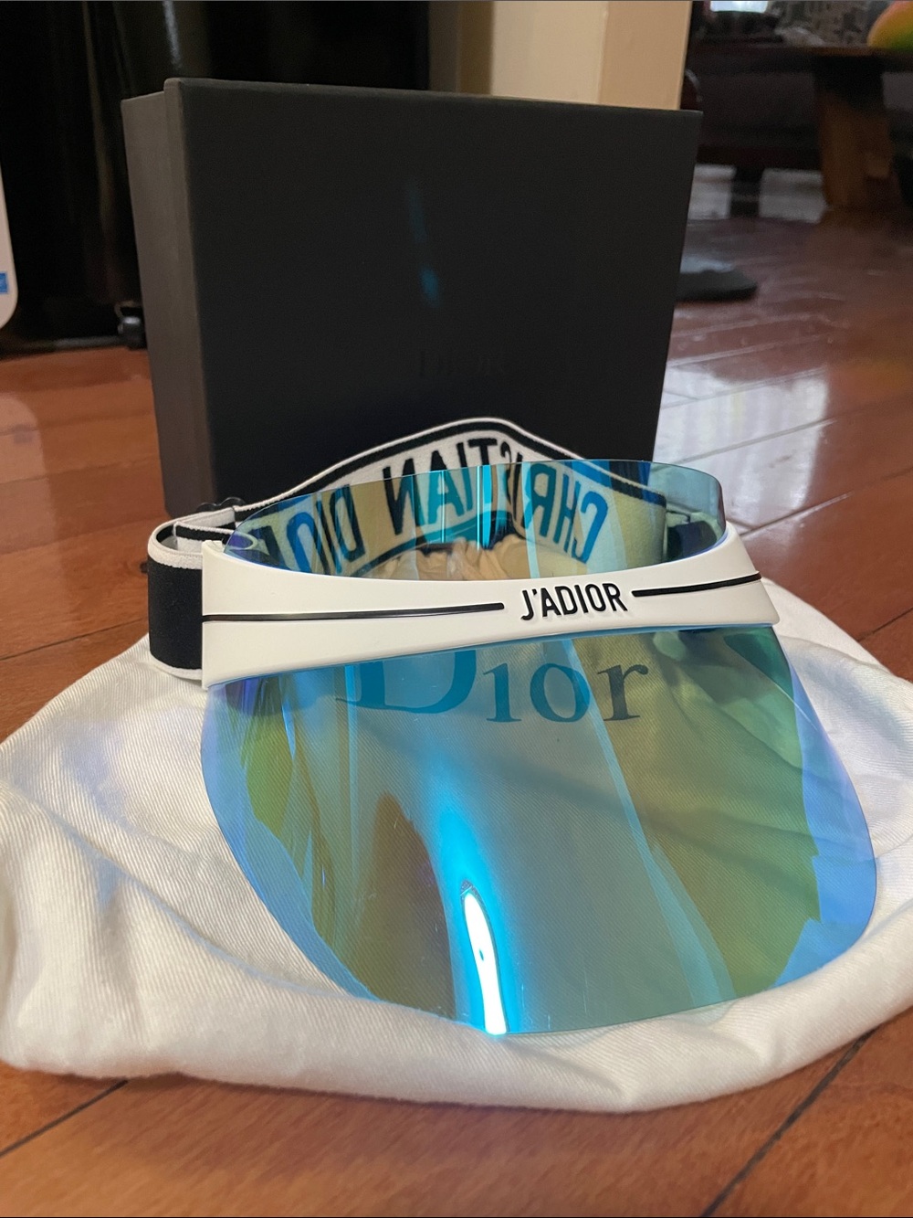 Dior Blue-Green Shield Visor